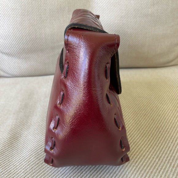 Patricia Nash Tooled Rose Lucia Leather Crossbody Oxblood - Picture 7 of 11